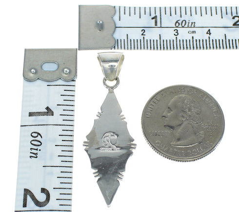 Sterling Silver Multicolor Native American Village Design Pendant MX64320